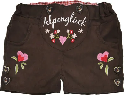 Produktbild von BONDI Mädchen Kunstleder Shorts Hose "Alpenglück" 86996 | Braun Größe: 86