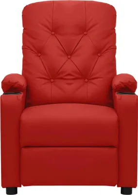 Zdjęcie produktu dla vidaXL Fotel Relax z imitacji skóry w kolorze czerwonego wina