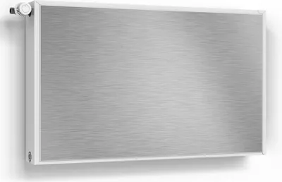 Produktbild von DEQORI Magnetmatte Heizung beschreibbar 100x60 cm 'Gebürsteter Stahl' Magnetfolie