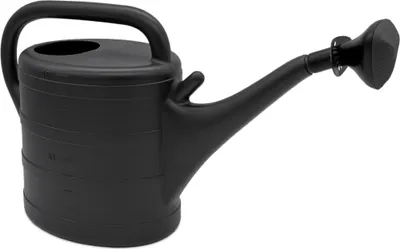 Immagine prodotto di Annaffiatoio in plastica da 10 litri - colore: antracite - grande annaffiatoio da giardino con spruzzatore estraibile