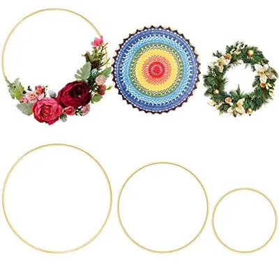 Produktbild von Metall Dromenvangerringe - Set mit 6 goldenen Ringen - 10/15/20 cm