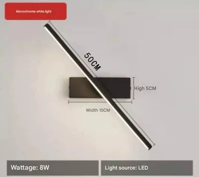 Obrázok produktu pre LED nástenná lampa s pohybovým senzorom – čierna