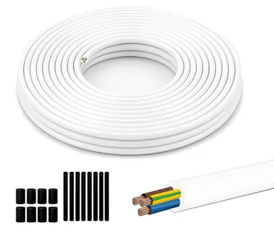 Zdjęcie produktu dla Kabel zasilający H05VV-F, 3x2,5 mm², 10 metrów, PVC, do użytku w warsztatach