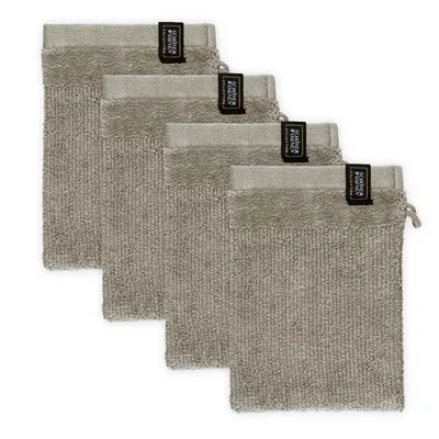 Image de Schöner Wohnen Lot de 4 gants de toilette Sense Couleur sable Taille 16x21
