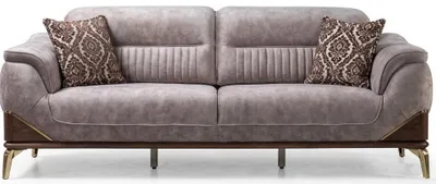 Immagine prodotto di Divano a tre posti, color beige, design moderno ed elegante, minimalista e confortevole