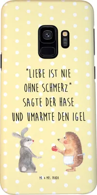 Produktbild von Mr. & Mrs. Panda Samsung Galaxy S9 Handyhülle Hase Igel - Gelb Pastell - Geschenk, Hülle, Lustige Sprüche, und, Herzschmerz, Trösten, Handycover, Handy Schutzhülle, Cover