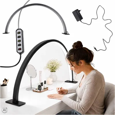 Obrázek produktu pro Kosmetická LED lampa bez stínů stolní na manikúru nehtů oblouk černá