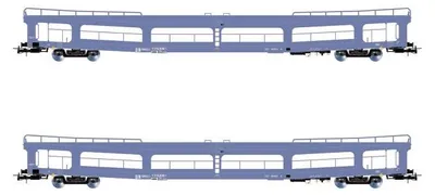 Produktbild von Rivarossi 2-tlg. Set Autotransportwagen DDm916 , Ep. IV, DR
