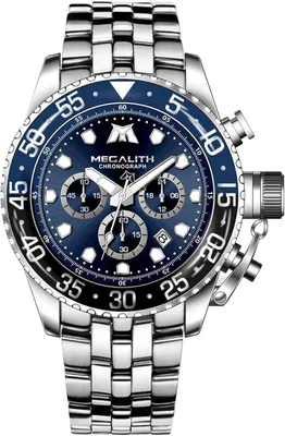 Image de Pour homme, avec chronographe, étanche, grand cadran analogique au design professionnel, calendrier, aiguilles luminescentes