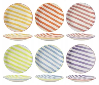 Produktbild von MPLCo 6er Set bunte Keramik Speiseteller 27 cm