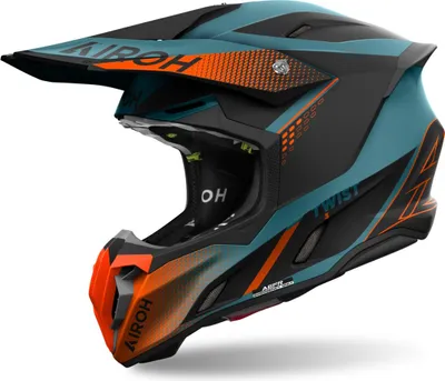 Produktbild von Crosshelm Schutzhelm Quad AIROH Twist 3.0 Shard Schwarz Blau Orange Größe S