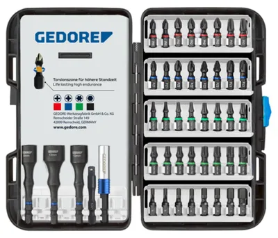 Produktbild von Gedore Torsions-Bit-Set 45-teilig, 570 g, 45 Werkzeug