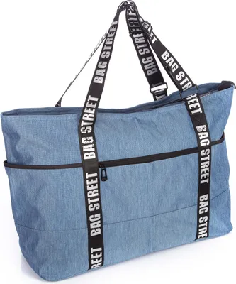 Zdjęcie produktu dla Bag Street torba podróżna sportowa 55x35x22 cm, pojemna, na fitness i podróże Niebieska