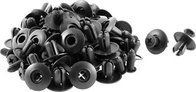 Produktbild von 50 Stk 20mm x 9mm Schwarz Plastik Nieten Zierleisten Panel Befestigung Clips de