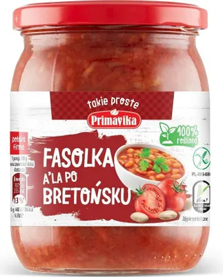 Zdjęcie produktu dla FASOLKA A'LA PO BRETOŃSKU BEZGLUTENOWA 480 g - PRIMAVIKA