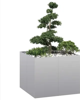 Productafbeelding van Maison Exclusive - Plantenbak 100x100x80 cm, verzinkt staal