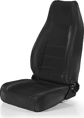 Zdjęcie produktu dla Komfortowe siedzenie przednie czarne Seat Black Jeep CJ 76-86 Wrangler YJ TJ 87-06