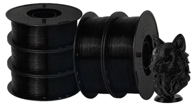 Obrázok produktu pre 3D vlákno, pevné PETG, rolka 1 kg, čierne PETG