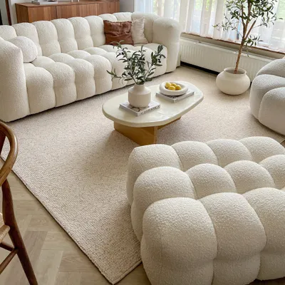 Produktbild von Volero - Waschbarer Wollteppich - Bruno Creme Weiß - 160x230 cm - Wohnzimmer, Esszimmer, Kinderzimmer, Schlafzimmer - Klassik, Ländlich, Modern, Skandinavisch