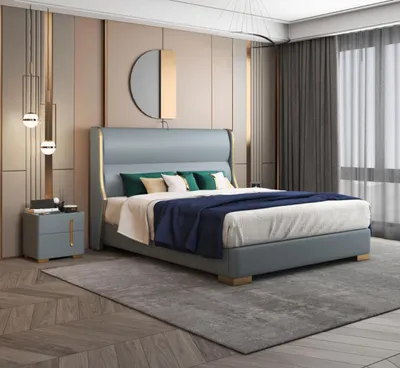 Produktbild von Betten Doppel Schlaf Zimmer Holz 180x200cm Bett Polster Design Luxus