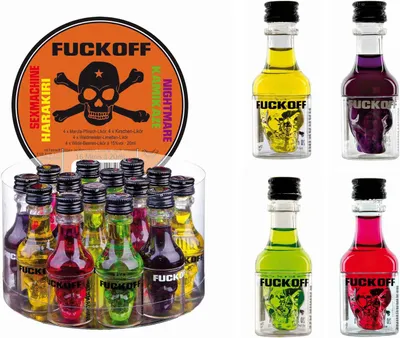 Produktbild von Krugmann 16 x Fuck Off Shot Liköre: Harakiri, Kamikaze, Sexmachine, Nightmare á 0,02 L