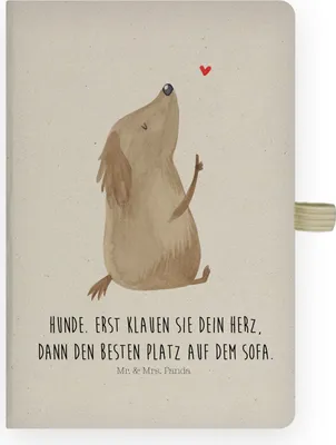 Produktbild von Mr. & Mrs. Panda notizbuch Hund Liebe - Transparent - Geschenk, Hundeliebe, Journal, Adressbuch, Gedankenbuch, Hardcover, Sprüche, Skizzenheft, Süß, Hunde