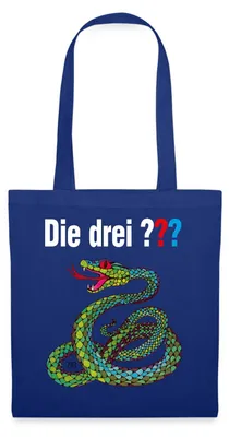 Produktbild von Spreadshirt Die Drei Fragezeichen und die singende Schlange Stoffbeutel, One size, Royalblau