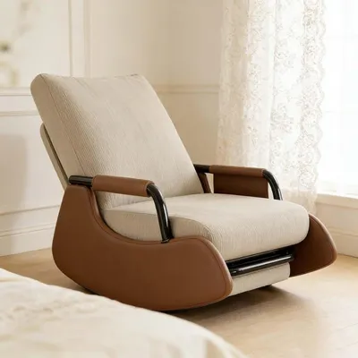 Produktbild von Moderner Akzentstuhl für das Wohnzimmer mit gepolsterter Sitzfläche und Armlehnen