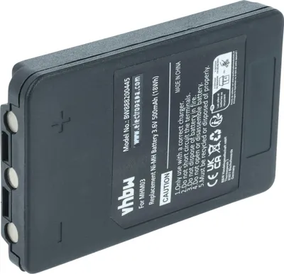 Produktbild von vhbw Akku Ersatz für Autec R0BATT00E11A0 für Industrie-Funkfernsteuerung Fernbedienung (500 mAh, 3,6 V, NiMH) - Schwarz
