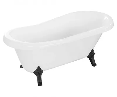 Immagine prodotto di Vasca da bagno autoportante RETRO 170x75 cm BIANCO NERO