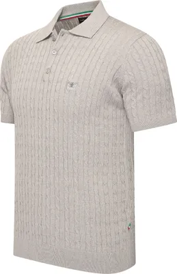 Produktbild von Cappuccino Italia Caorle Cable Knit Polo  Grau - Große M