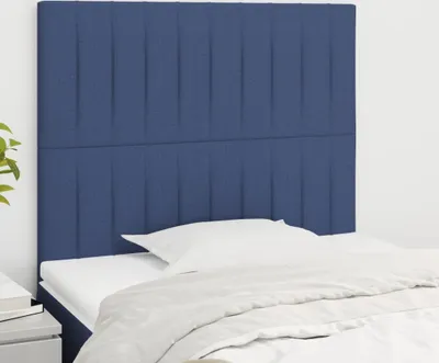 Produktbild von The Living Store Kopfteile 2 Stk. Blau 100x5x78/88 cm Stoff