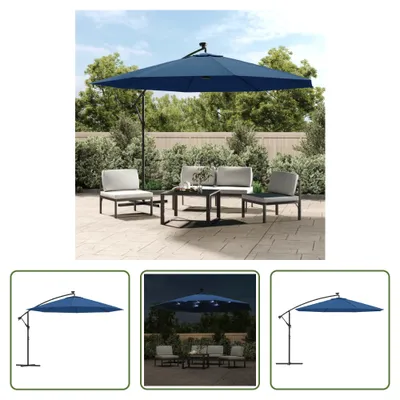 Imagen del producto de Toldo para jardín "Living Store" con luces LED, color azul turquesa, 350 cm