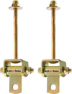 Produktbild von KOTARBAU® Schaukelhaken 118 mm 2 Stk. Scharnierlager Spielgerät Befestigung Schaukel Haken Schaukelbefestigung Hängemattehaken Verzinkt Stahl Gelb