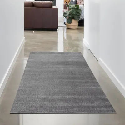 Zdjęcie produktu dla Jasny i ciemny dywan do pokoi gościnnych | puszysty | ciemnoszary Rozmiar - 80x150 cm