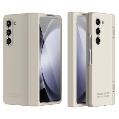 Obrázek produktu pro Pouzdro pro Samsung Galaxy Z Fold 5 Tvrdé PC pouzdro s ochrannou fólií na displej a ochranou pantu Bílý