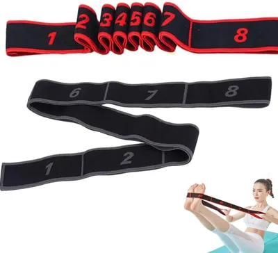 Imagen del producto de Bandas elásticas para fitness con 8 bucles, paquete de 2 unidades, bandas de resistencia para ejercicios de fitness y yoga