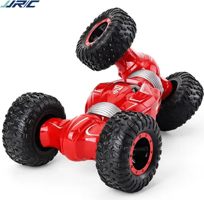 Image de Télécommande voiture cascadeur Jouet 2,4 GHz 4WD RC double face voiture rotative avec offroad haute vitesse d'escalade, rouge