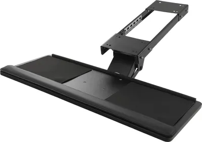 Produktbild von Tastaturhalterung - Tastatur- und Mausablage für Schreibtisch - Verstellbar - Ergonomisch - Ausziehbare Tastaturschublade - Schwarz