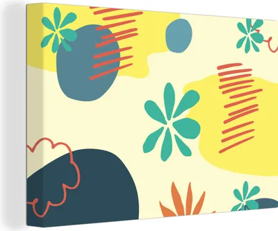 Produktbild von OneMillionCanvasses® - Leinwandbilder - 150x100 cm, Sommer - Formen - Abstrakt, Wandbilder Kunstdruck Wanddekoration