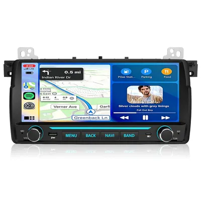 Obrázok produktu pre Android 15, Carplay, 2+32G, vhodné pre BMW 3 (E46), modelové roky 1998-2006, navigácia, 10,26-palcové autorádio, GPS, Bluetooth, Wi-Fi, DAB+, ovládanie na volante, RDS, DSP