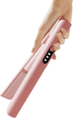 Immagine prodotto di INF Piastra per capelli senza fili USB ricaricabile con piastre in Vetroceramica tormalina - Rosa