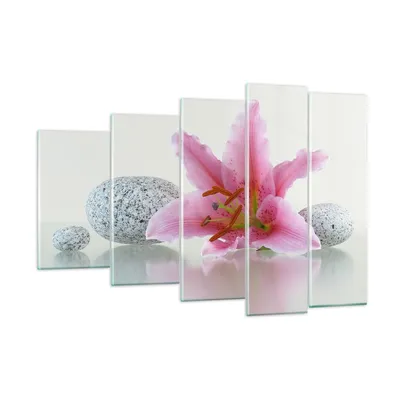 Produktbild von Bilder auf glas - Lilienblüte grün Pflanze - 150x100cm - Glasbilder - Wandbilder - Kunstdruck - zum Aufhängen bereit - Wanddekoration aus Glas - Glas Bilder - Wandbild auf Glas - GEG150x100-0485