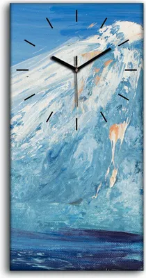 Produktbild von Dekor Leinwand Uhr Wandbilder 30x60 Malerei Abstrakte Berg Himmel Kunst - schwarze Hände