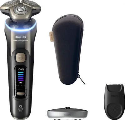 Zdjęcie produktu dla Philips Series i9000 Prestige Ultra XP9405/11, Golarka rotacyjna, Czarny, Triple Action Lift & Cut System, LCD, GroomTribe; Connects via Bluetooth, Replace every 2 years with SH93