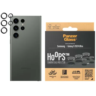 Immagine prodotto di Protezione per fotocamera Panzerglass Hoops per Samsung Galaxy S24 Ultra - Con cornice nera