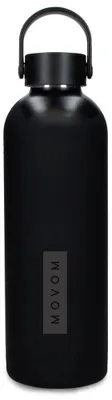 Edelstahl-Trinkflasche 500 ml, schwarz, doppelwandig isoliert