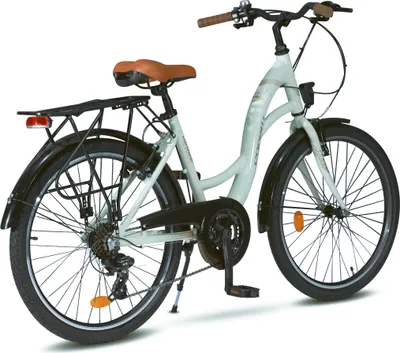 Produktbild von 24' Zoll Alu City Bike Mädchen Fahrrad Kinderfahrrad Shimano 21 Gang Rh 38cm