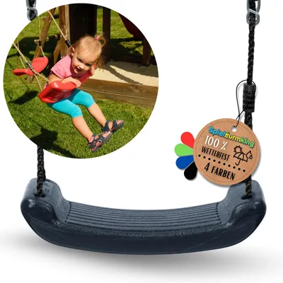 Produktbild von Spielturmking Schaukelsitz Kunststoff LEONIE wetterfest - Robuste Schaukel für Spielturm & Garten - Anthrazit 32541-42