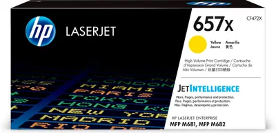 Obrázek produktu pro HP 657X Žlutá originální tonerová kazeta LaserJet s vysokou výtěžností, 23000 str., Žlutá, 1 kusů